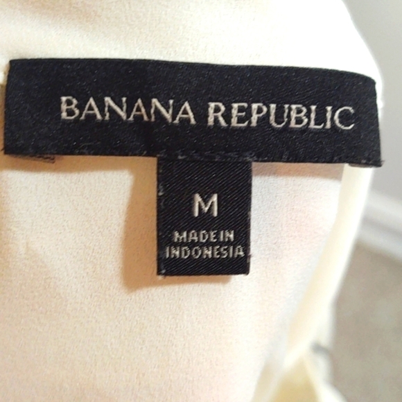 Banana Republic Piped Flutter Sleeve Blouse Sz M - Picture 9 of 9